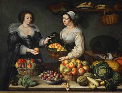 La marchande de fruits et legumes - Grønthandleren ... af Louise (circle of) Moillon