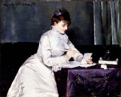 Portræt af Madame Lucien Guitry, 1876 af Louise Abbéma