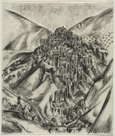 En italiensk Hilltown, Anticoli, Italien af Louise B. Maloney