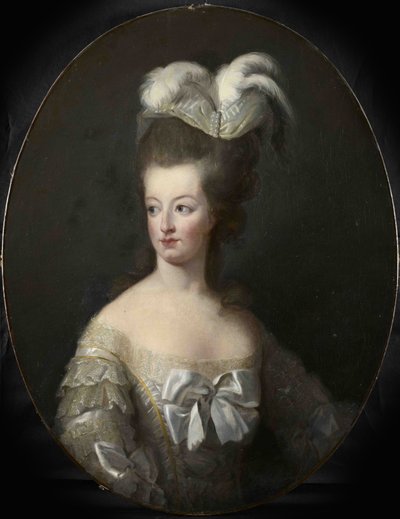 Portræt af dronning Marie Antoinette af Frankrig 1755-1793. af Elisabeth Louise Vigee Lebrun