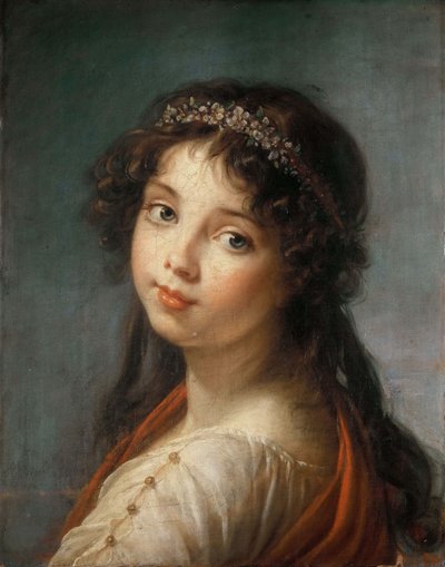 Portræt af kunstnerens datter Jeanne-Lucie-Louise, dite Julie, 1792. af Elisabeth Louise Vigee Lebrun