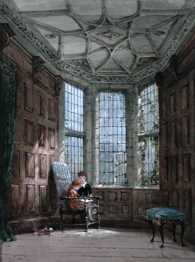 The Bay Window (akvarel og kropsfarve på papir) af Louise Ingram Rayner