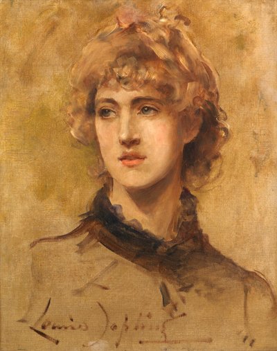 En portrætskitse (olie på lærred) af Louise nee Goode Jopling