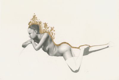 Kontemplativ guldfigur af Lourens Joubert
