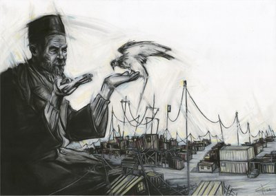 Den gamle mand og falken af Lourens Joubert