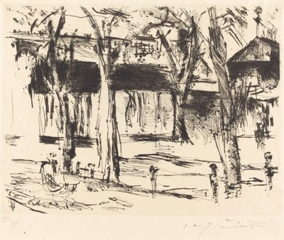 Tiergarten Court with Trees station, 19201921. af Lovis Corinth