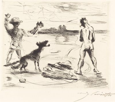 The Gastmahl of Trimalchio: pl. VII Banketten i Trimalchio: pl. VII, af Lovis Corinth