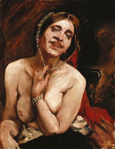 Nøgen kvinde i lænestolen af Lovis Corinth