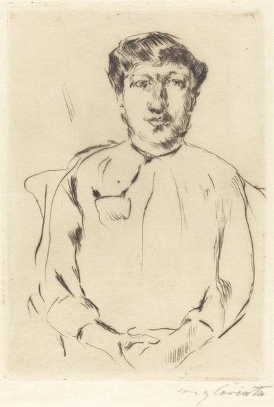 Frauenbildnis (Portræt af en kvinde) af Lovis Corinth