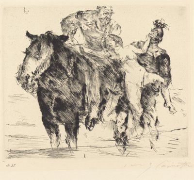 Voldtægt Kvinde Voldtægt, 1920. af Lovis Corinth