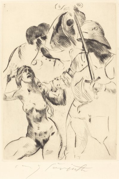 Kvindebortførelse III Bortførelse III, 1914. af Lovis Corinth