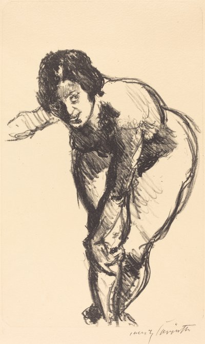 Nøgen bøjer sig frem af Lovis Corinth