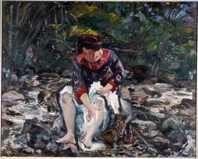 Pigen i bækken, 1913 af Lovis Corinth