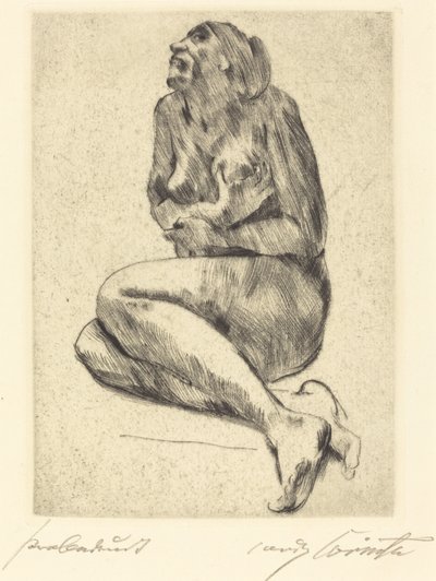 Krøjende kvinde nøgen Krøj nøgen kvinde, 1914. af Lovis Corinth