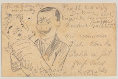 Lovis Corinth til Carl Strathmann: postkort af Lovis Corinth