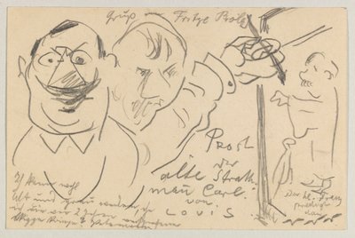 Lovis Corinth til Carl Strathmann: postkort, poststemplet 10. august 1904 af Lovis Corinth