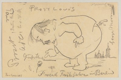 Lovis Corinth til Carl Strathmann: postkort, poststemplet 1. april 1908 af Lovis Corinth