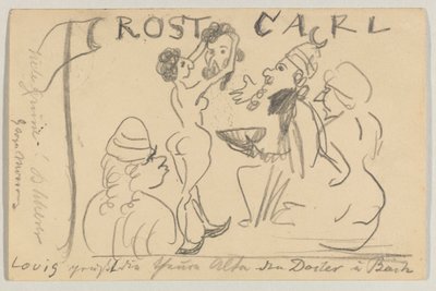 Lovis Corinth til Carl Strathmann: postkort, poststemplet 22. maj 1905 af Lovis Corinth