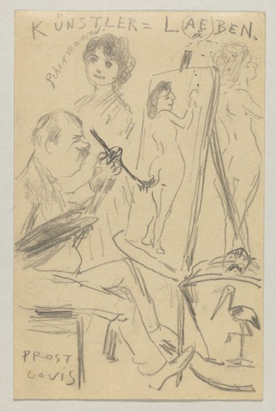 Lovis Corinth til Carl Strathmann: postkort, poststemplet 25. juni 1904 af Lovis Corinth