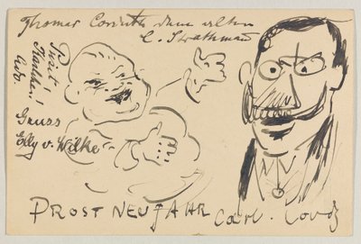 Lovis Corinth til Carl Strathmann: postkort, poststemplet 27. december 1904 af Lovis Corinth