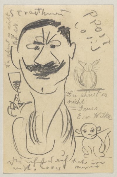 Lovis Corinth til Carl Strathmann: postkort, poststemplet 29. marts 1904 af Lovis Corinth