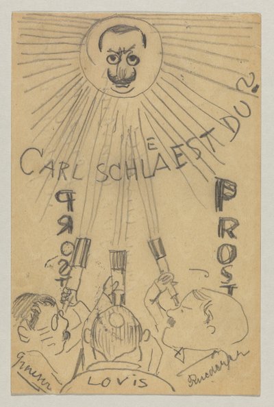 Lovis Corinth til Carl Strathmann: postkort, poststemplet 9. januar 1910 af Lovis Corinth