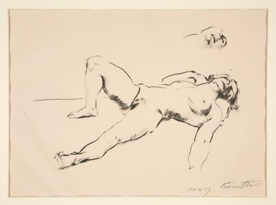Liggende nøgen af Lovis Corinth