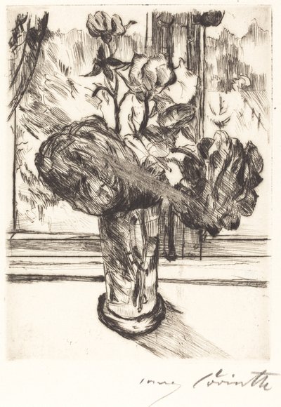 Roser i et glas vand, 1916. af Lovis Corinth