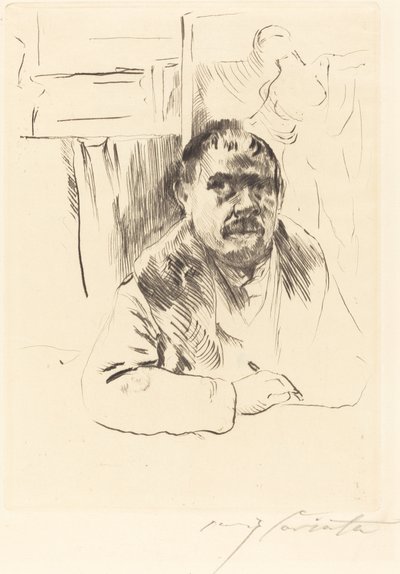 Selvportræt i pelsfrakke af Lovis Corinth
