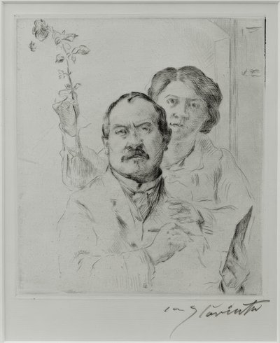 Selvportræt med sin kone Charlotte Berend-Corinth af Lovis Corinth