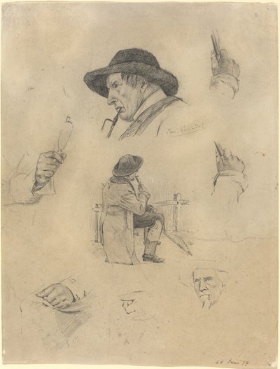 Ark med skitser af Lovis Corinth