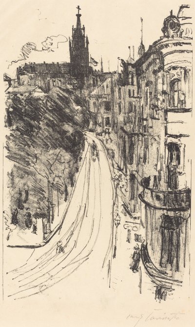 Gade i Koenigsberg (gade i Koenigsberg) af Lovis Corinth