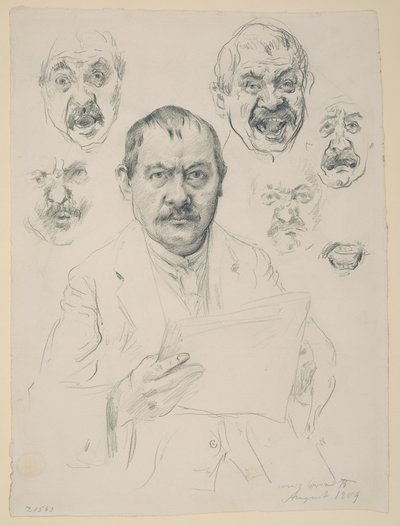Studier til et selvportræt af Lovis Corinth