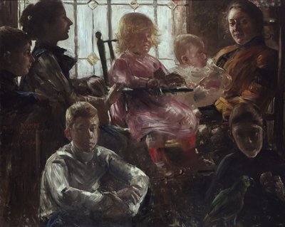 Maler Fritz Rumpfs familie af Lovis Corinth