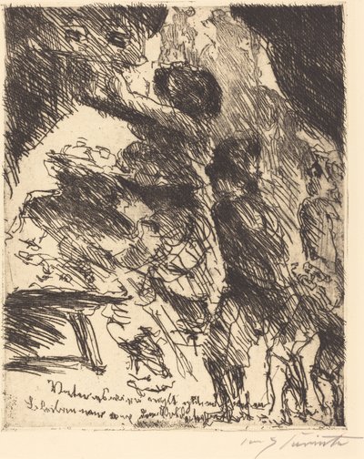 Far, det vil ikke gå godt, hvis vi holder os væk fra horden af ​​soldater..., 1923. af Lovis Corinth