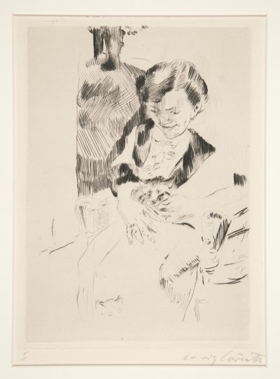 Kvinde med en killing af Lovis Corinth