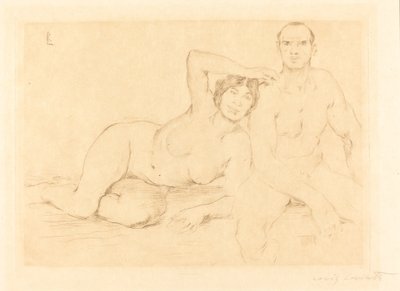 To personer, to nøgenbilleder, 1908. af Lovis Corinth