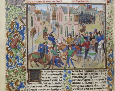 Wat Tylers død, ca 1470-1475. af Loyset Liedet