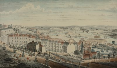 Udsigt over Granby Hill, Clifton, fra vest (akvarel på papir) af Lt.Col.William Booth