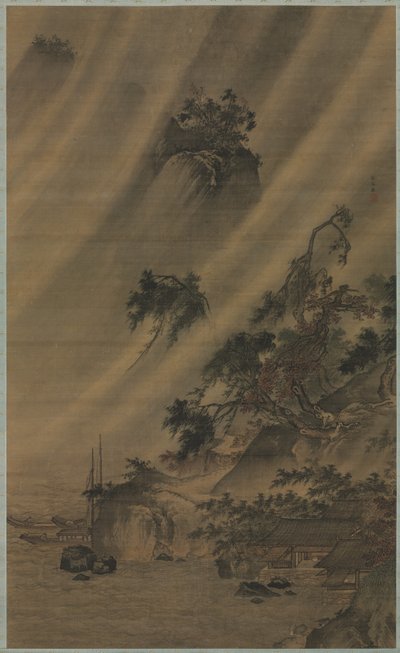 River Village i et regnvejr af Lu Wenying