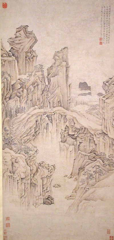 Natural Rock Bridge, dateret 1556. af Lu Zhi