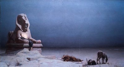 "Le Repos de la Sainte Famille pendant la Fuite en Egypte" Maleri af Luc Olivier Merson (1846-1920) 1879 Størrelse 77 x 133 cm Olie på lærred Musee des Beaux Arts, Nice af Luc-Oliver Merson