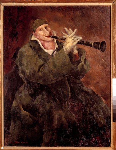 Grock spiller trompet Klovnen Gock (1880-1959) spiller klarinet. Maleri af Luc Albert Moreau (1882-1948) 20. århundrede. Paris. Kommunalt museum for moderne kunst af Luc Albert Moreau