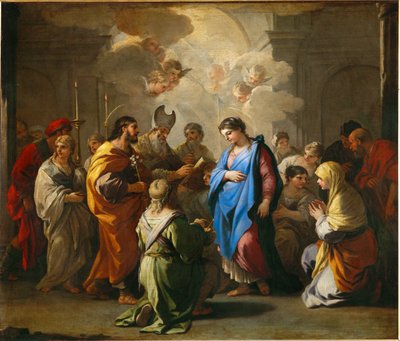 Le Mariage de la Vierge - Den hellige Marias bryllup ... af Luca (circle of) Giordano