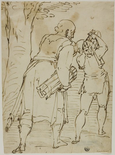 Abraham og Isak af Luca Cambiaso