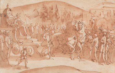 Begravelsesprocession af Luca Cambiaso