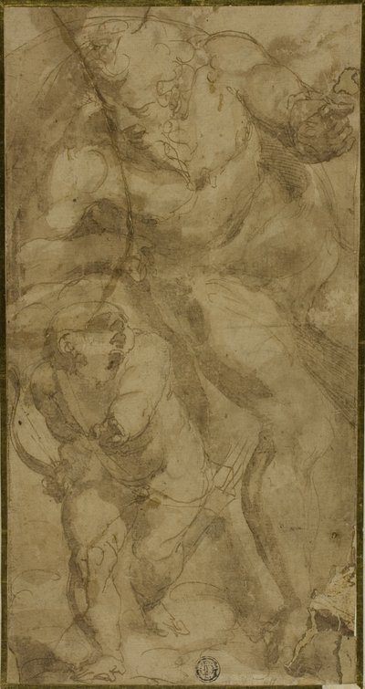 Mars og Amor af Luca Cambiaso