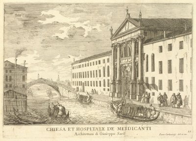 Chiesa et Hospitale de Mendicanti (plade 35) af Luca Carlevariis