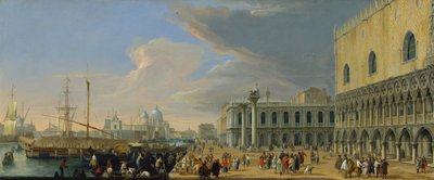 Moloen, Venedig, ser mod vest, ca. 1709. af Luca Carlevarijs