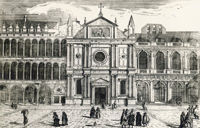 San Geminianus-kirken (revet ned i 1807) af Luca Carlevaris